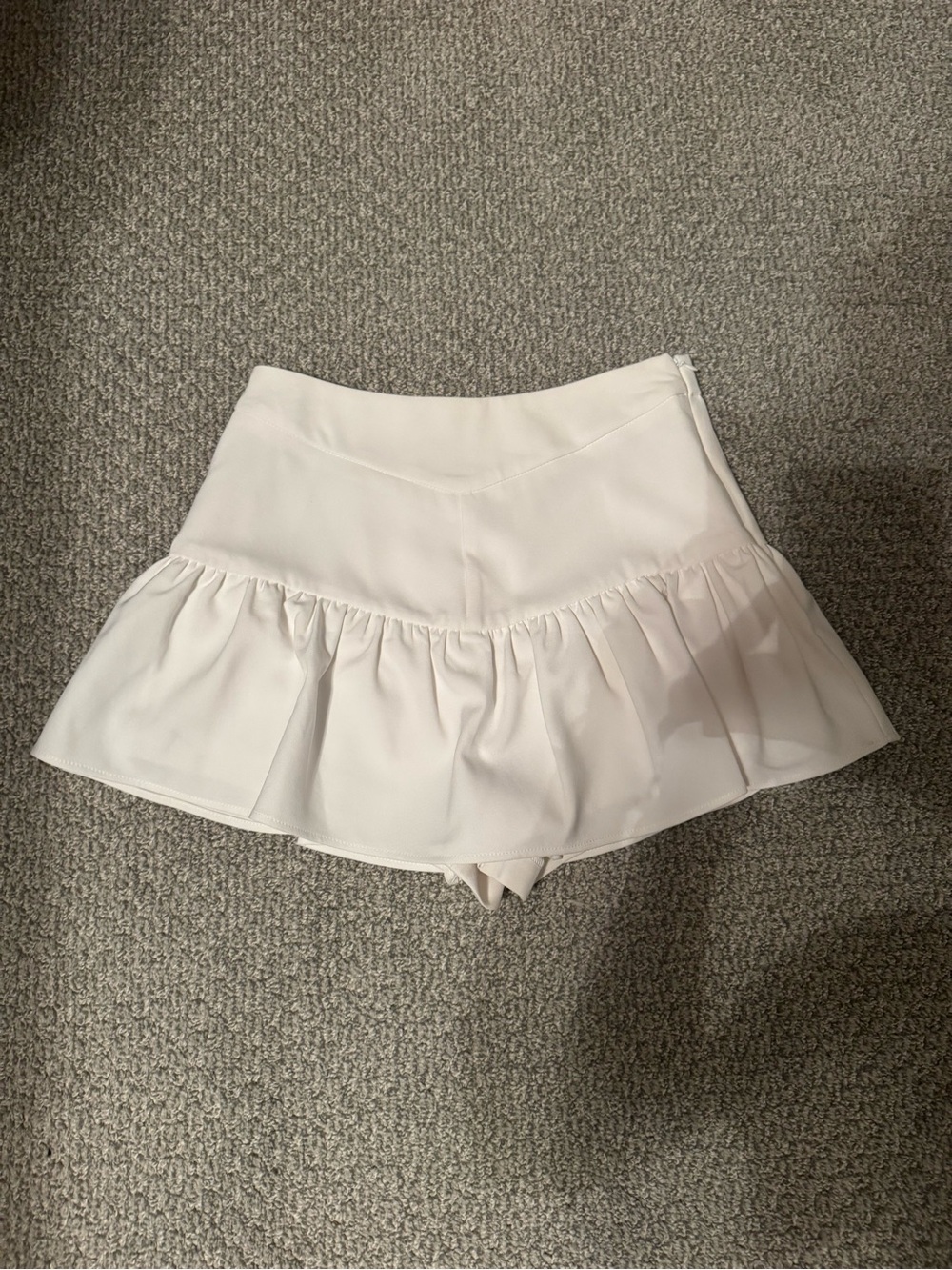 Endless Rose Cream Ruffle Mini Skort